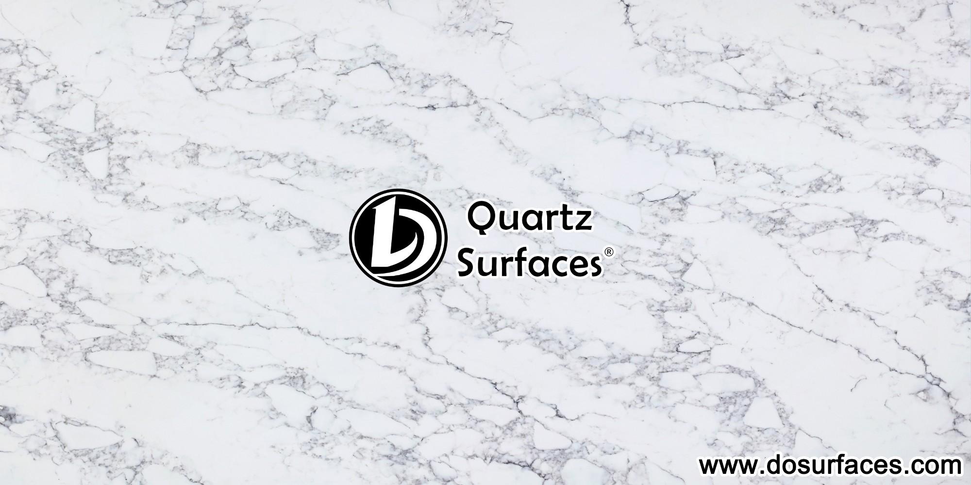 Quartz Slab with Grey-Veined Marble Look DO-S448